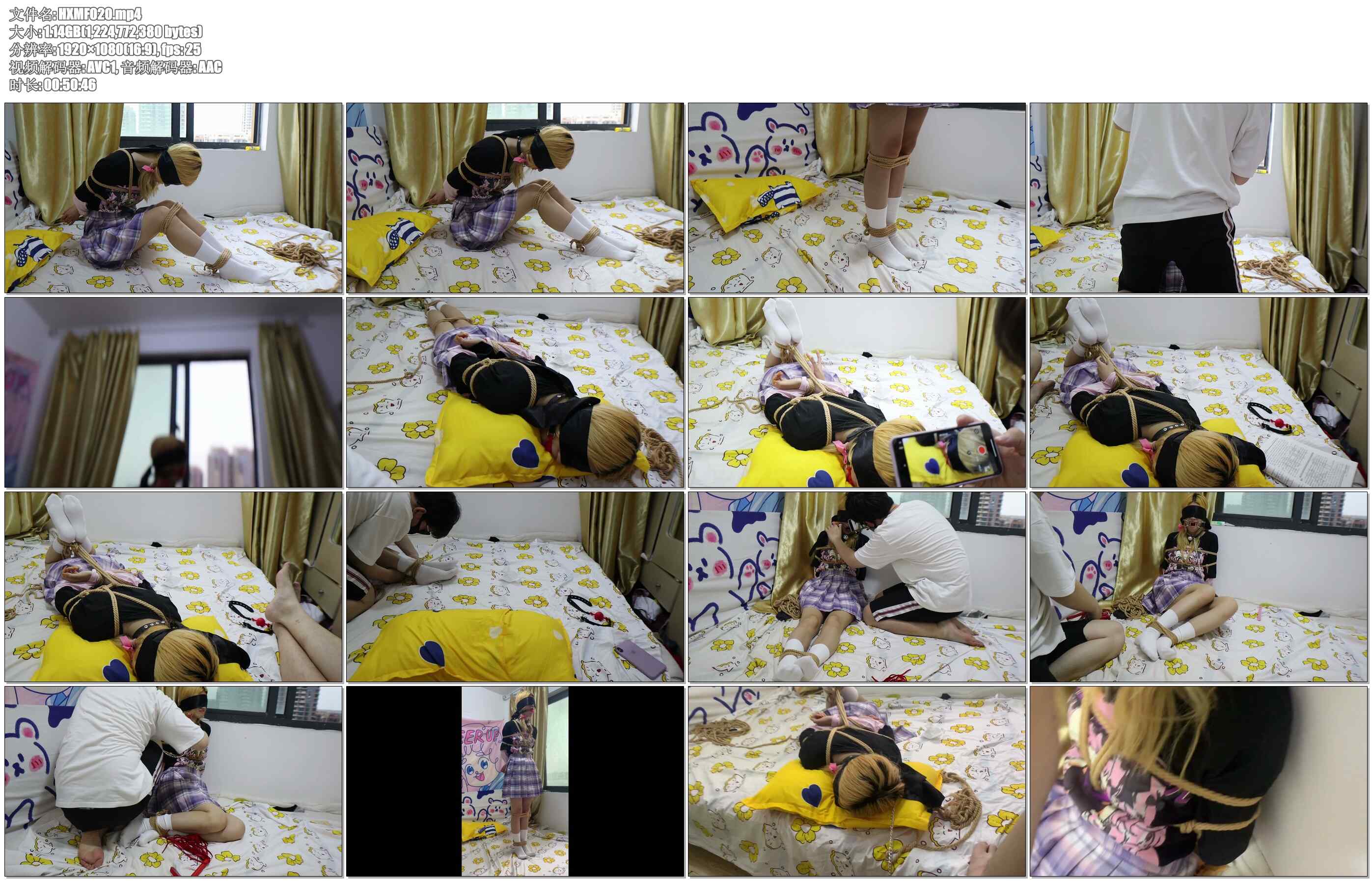 【荷仙美缚】不良少女驯服记 第一步捆起来带上口球项圈鞭子一阵调教不良少女就会乖乖…