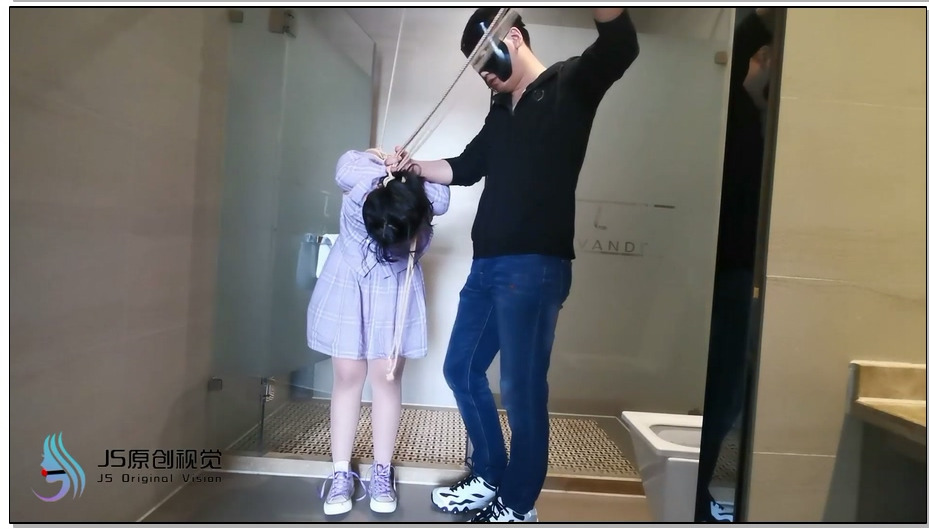 【JS原创】琳洛 后手吊 思袜堵嘴蒙眼 胶带封嘴 抽打