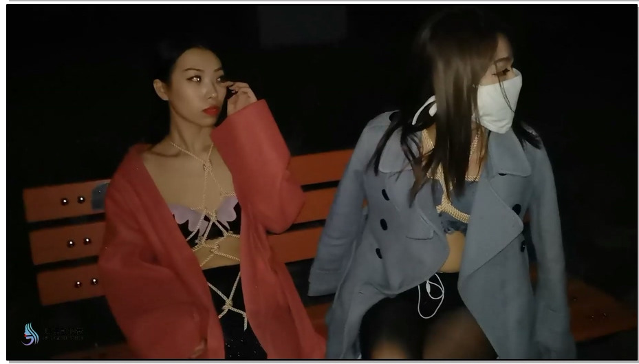 【JS原创】瑾萱/艾诺 夜诱6 女女激情外出 龟甲 堵嘴 口罩 恋足 GC刺激