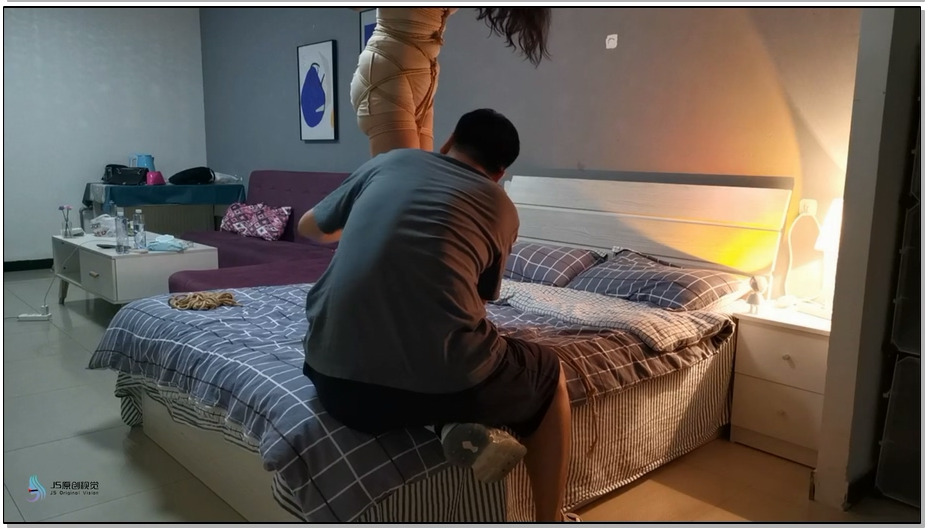 【JS原创】艾可 性感连衣裙 肉丝 全身紧缚 胶带封嘴