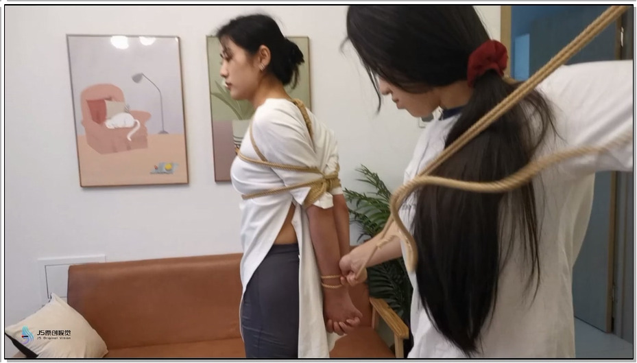 【JS原创】艾可 被练手的小白鼠-女女捆绑-驷马-棉袜
