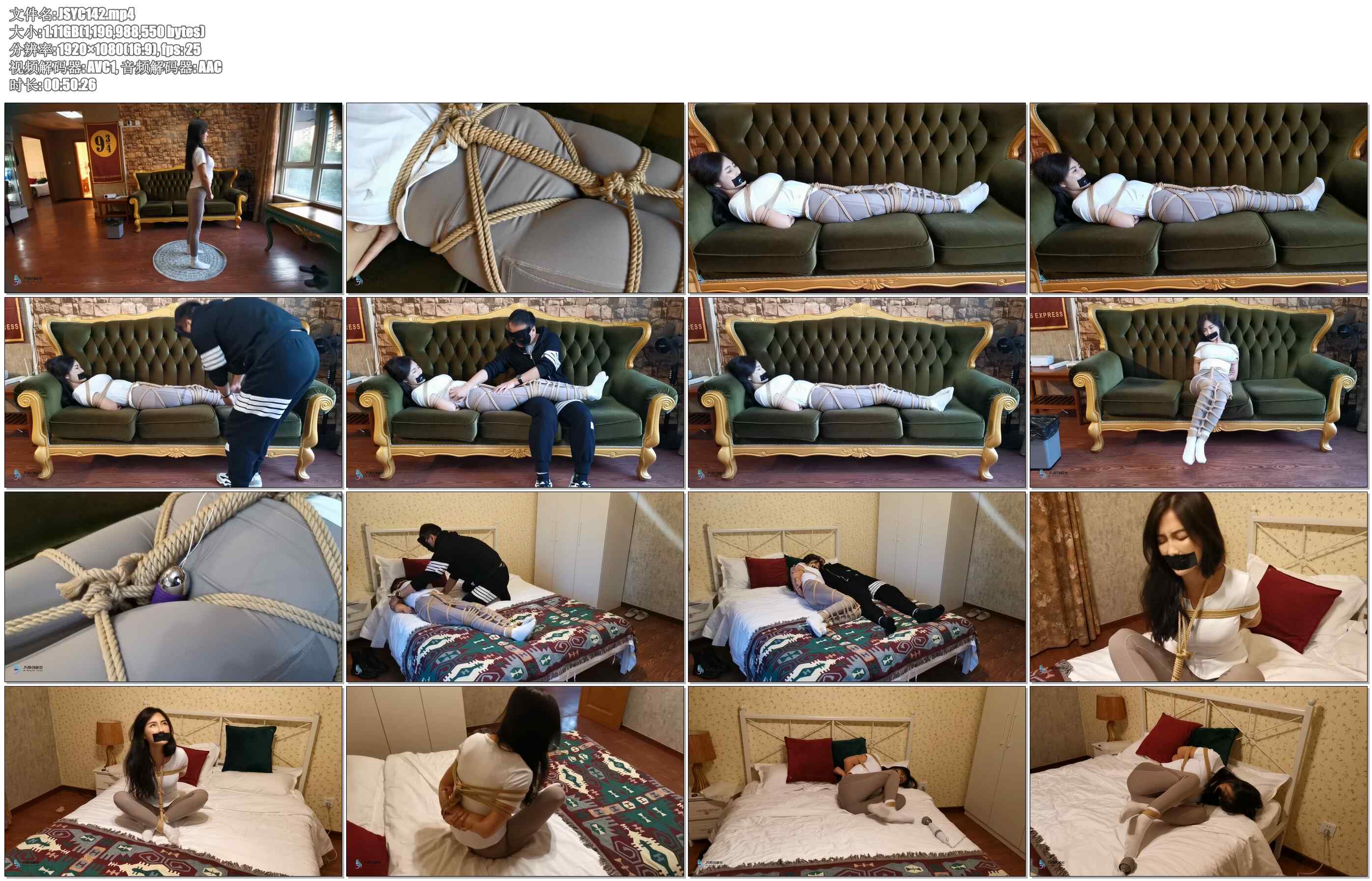 【JS原创】入室劫案2 瑜伽少女忘记锁门，被歹徒入室捆绑劫持