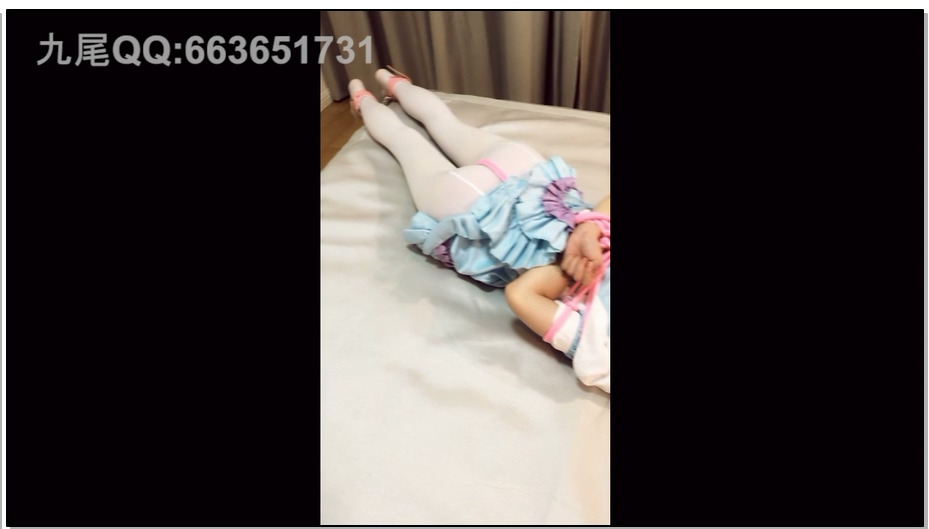 【九尾酱】九尾少女 猫耳白丝甜美女仆，白丝蒙眼TJ，SP，拘束，结尾有女仆の诱人问语