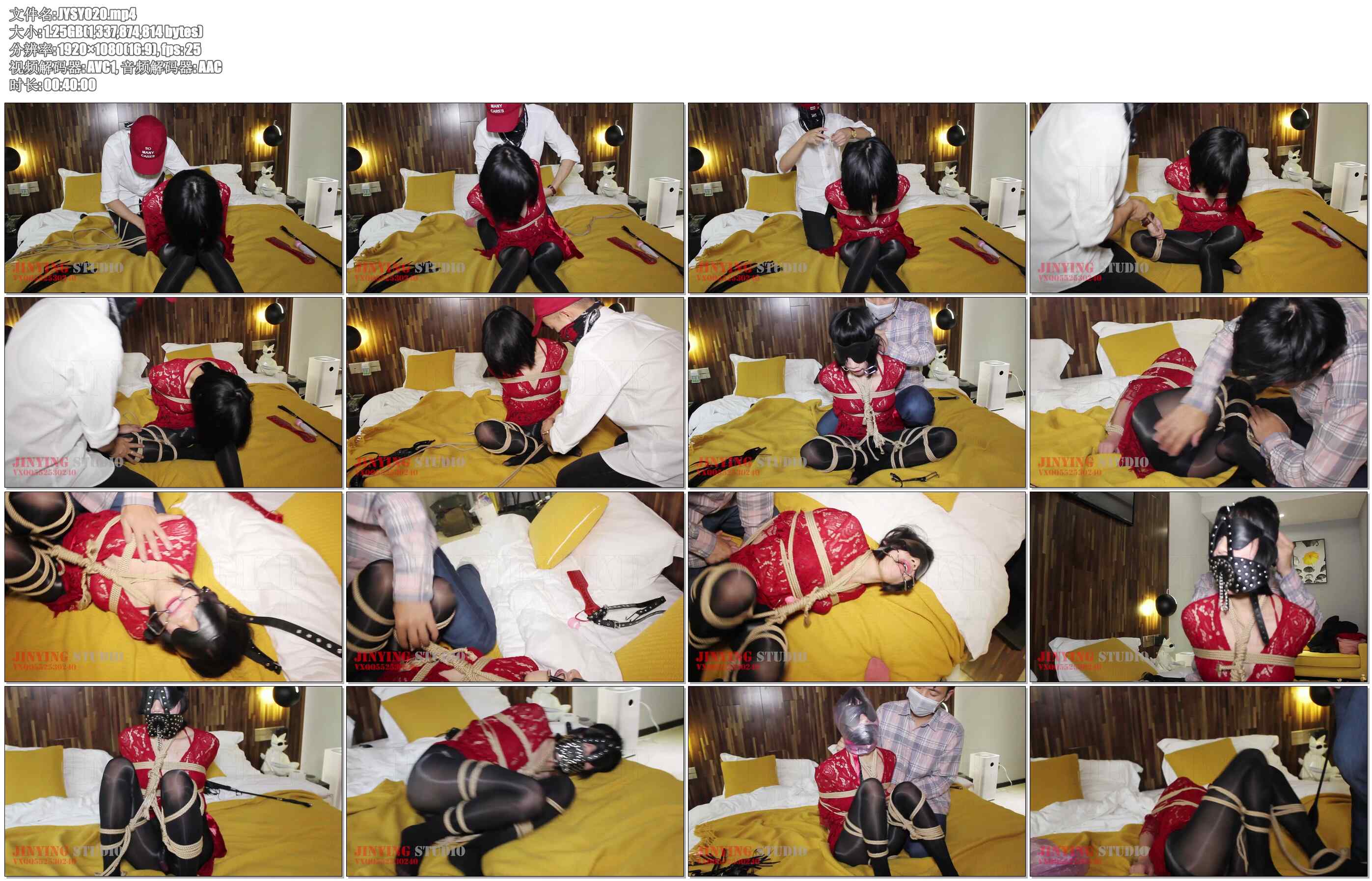 【金鹰绳艺】悦悦 出演：口枷堵嘴再封黑布条极限zhixi！激情暴力