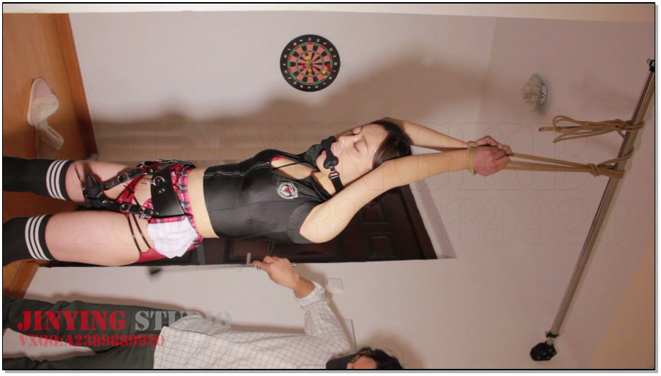 【金鹰绳艺】桃子吊起来暴力抽打！下面大棒！腋下挠痒！ 痛苦难忍