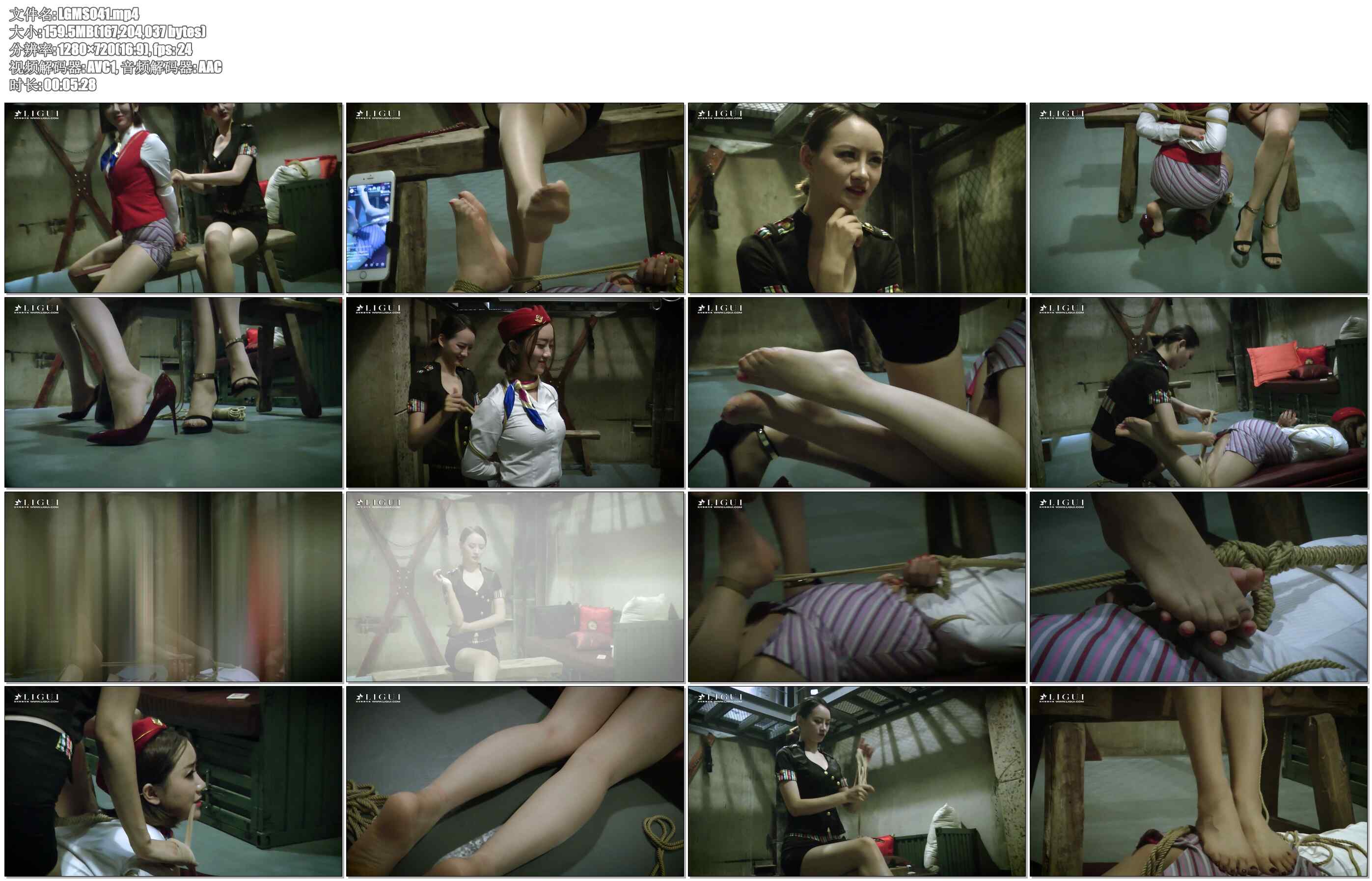 【丽柜美束】2018.6.27 狱妄空间 然然&AMY 女女丝袜勒嘴 （原版官方视频）