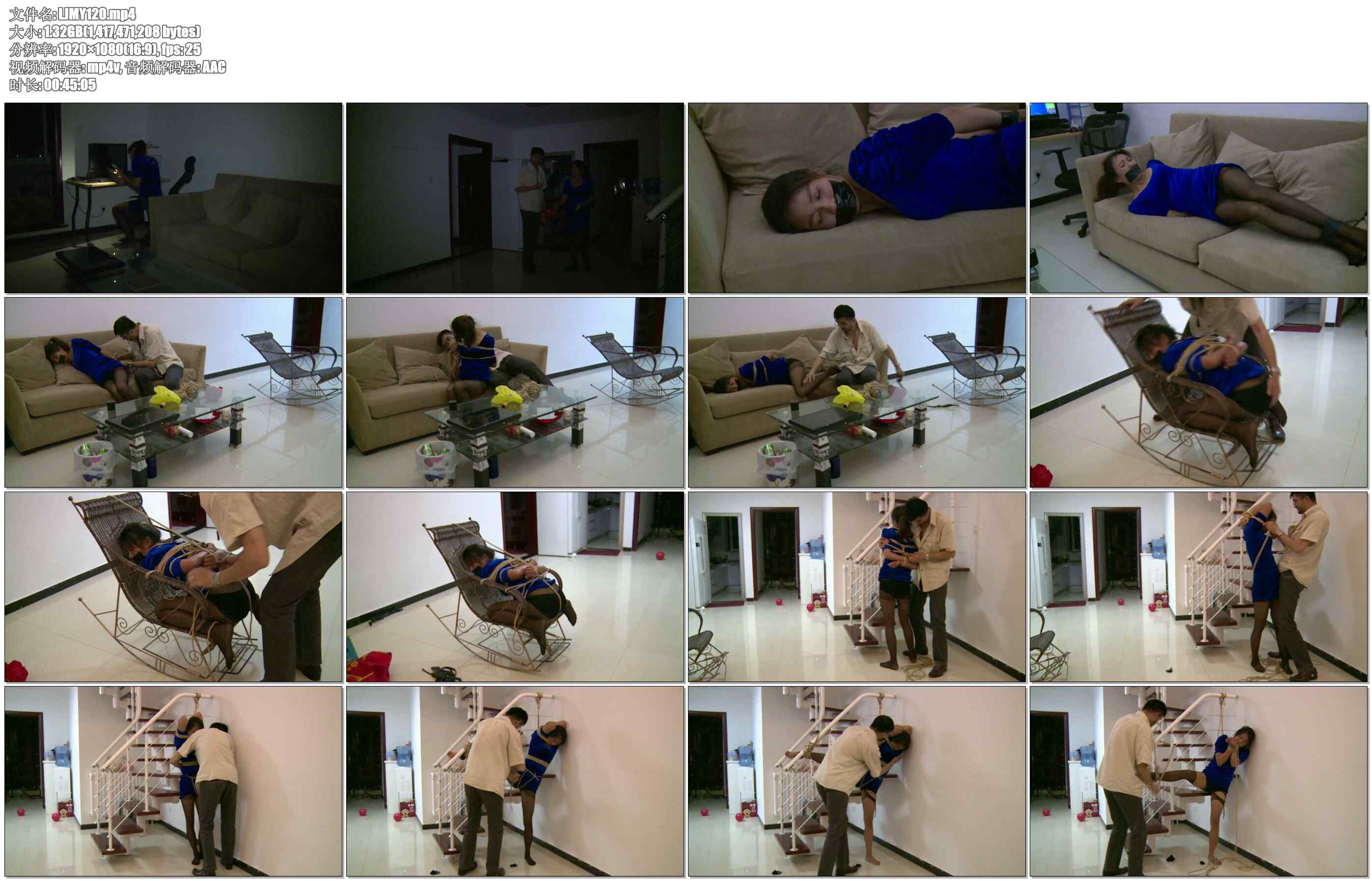 【丽佳美亚】勒索-富家女被捂嘴打晕，封嘴股绳捆绑，鞭打遭羞辱！