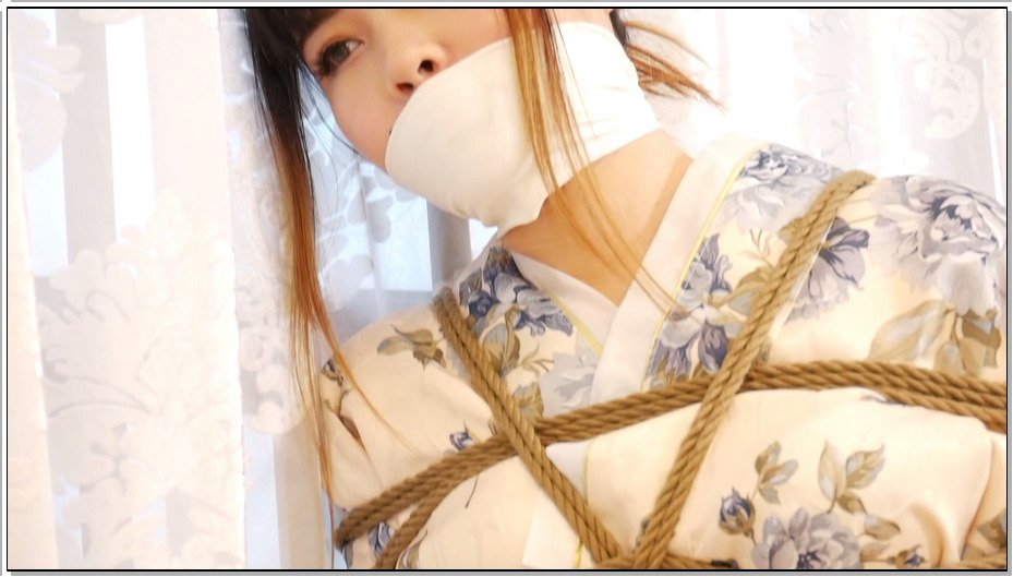 【猎美工作室】女妖迷行-白色和服#长腿妹子#白色和袜#堵嘴#足缚