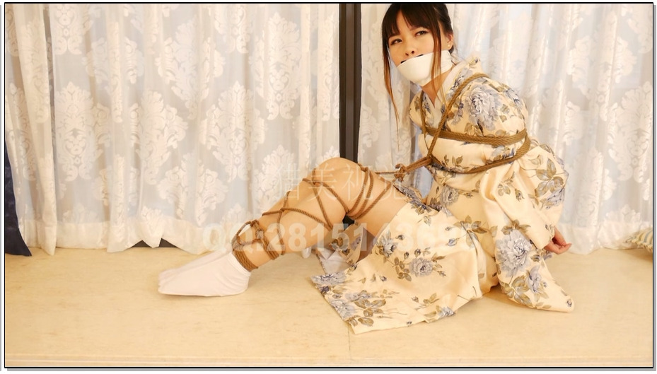 【猎美工作室】女妖迷行-白色和服#长腿妹子#白色和袜#堵嘴#足缚