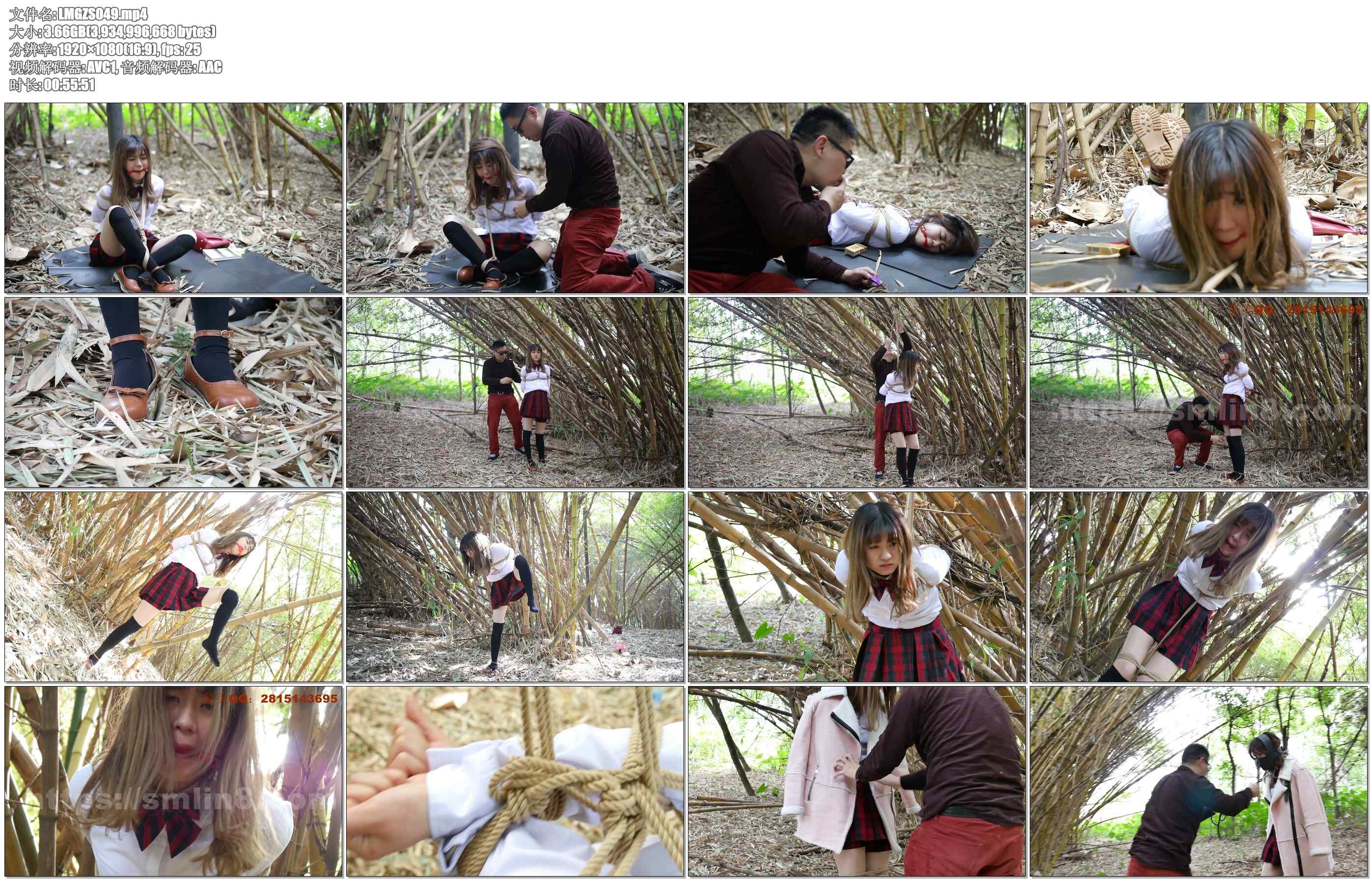 【猎美工作室】林中少女 下集 单足高吊,可怜少女无力挣扎后手反调，蒙面押解