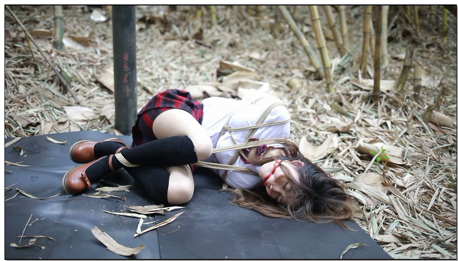 【猎美工作室】林中少女 下集 单足高吊,可怜少女无力挣扎后手反调，蒙面押解