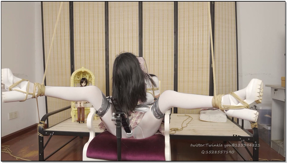 【LMXY】双脚吊起强制 超紧缚 强制GC昏迷 粉JK COSPLAY 动弹不得 M字腿吊高 黑丝堵嘴… 