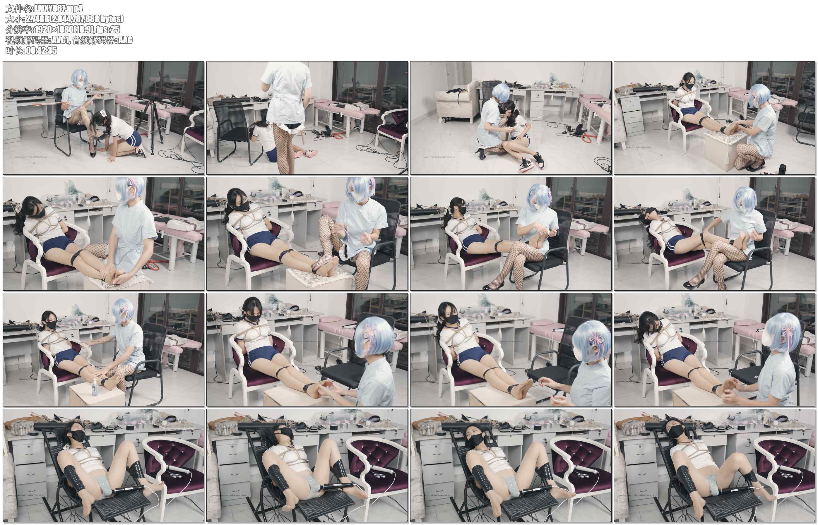 【LMXY】蕾姆护士 高校运动服 TK 刺轮 润滑油 TK 鞭打 报复妹子 固定强高 