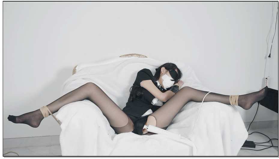 【LMXY】日记少女 黑丝OL 支架固定口球 开腿强高