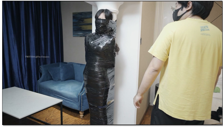 【LMXY】瑜伽服 中筒靴 浴缸水中 灌肠 震动 强自 黑色木乃伊 柱子第二次 包裹 丝袜堵..