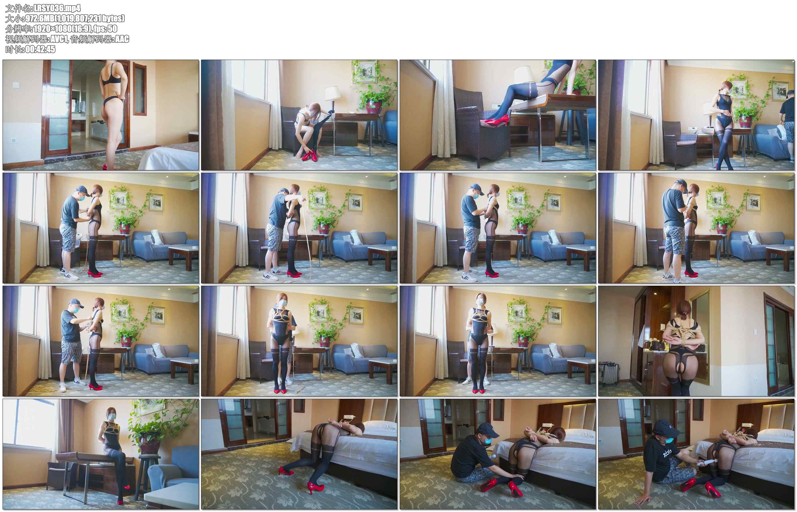 【鲁R绳艺】轻.唯美1 高跟 包身黑丝经典红黑搭配 轻柔音乐尽享唯美风格