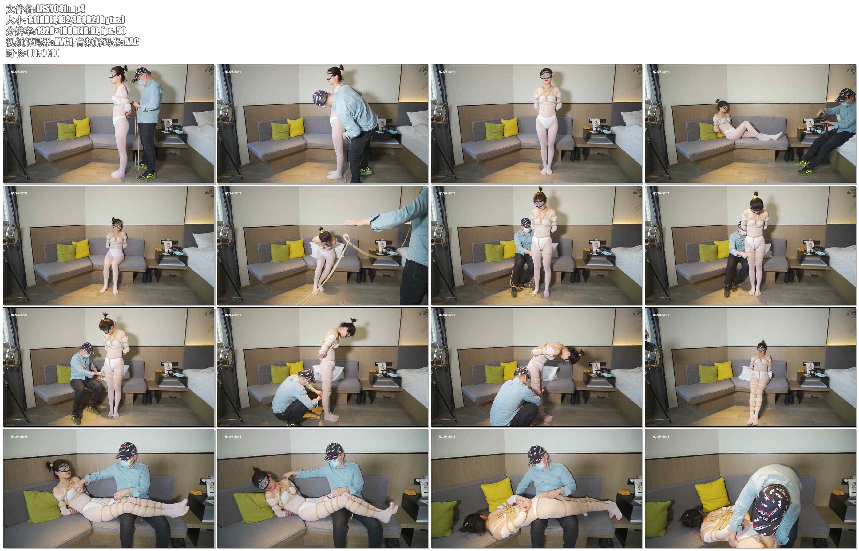 【鲁R绳艺】轻.唯第 白丝长腿美臀挠脚心 全身捆绑强制GC