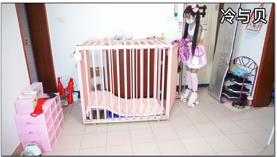 【冷少与贝娘】轮滑美少女的日常，镣铐禁锢调教 