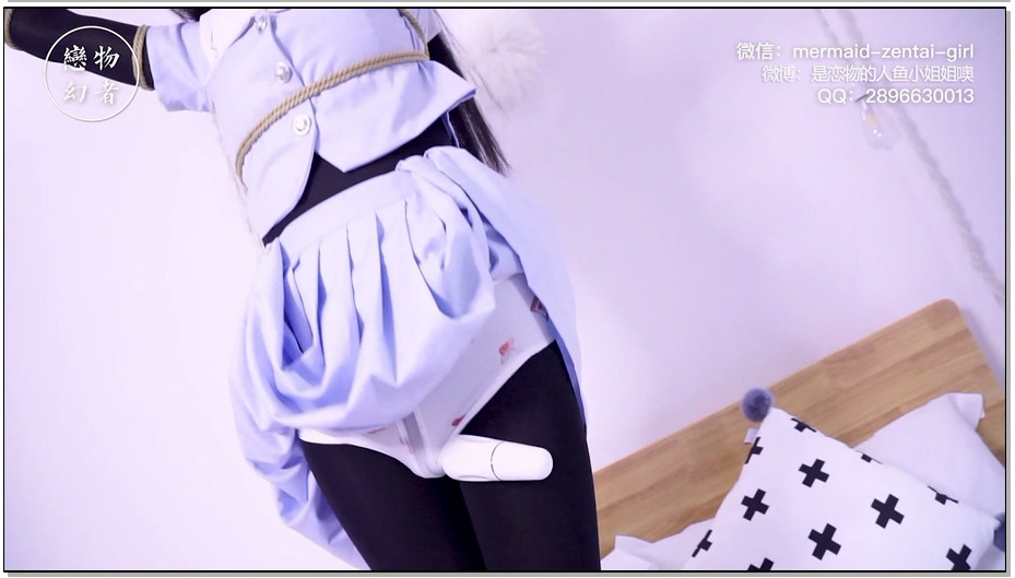 【恋物幻者】半透zentai的性感+捆绑震湿内裤套头的变态
