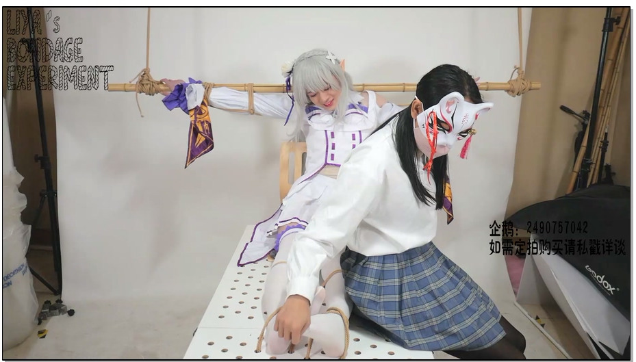 【莉雅】被神秘人蹲守的艾米莉亚 紧缚、拘束、固定、TK、棒棒 