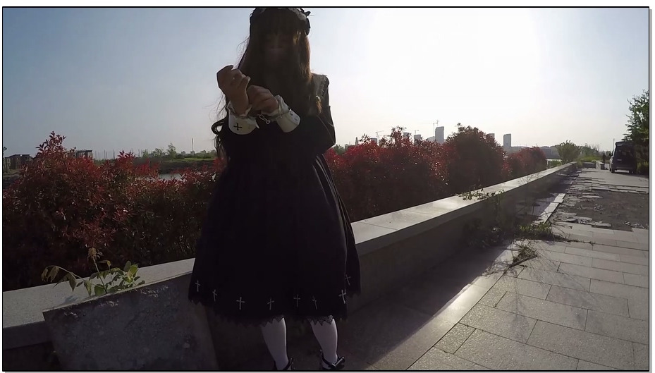 【魔法摄影】新模小翼 LOLITA装初次户外 路人经过还好没被看到 60FPS丝滑般顺畅
