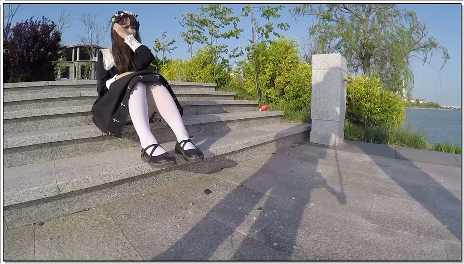 【魔法摄影】新模小翼 LOLITA装初次户外 路人经过还好没被看到 60FPS丝滑般顺畅