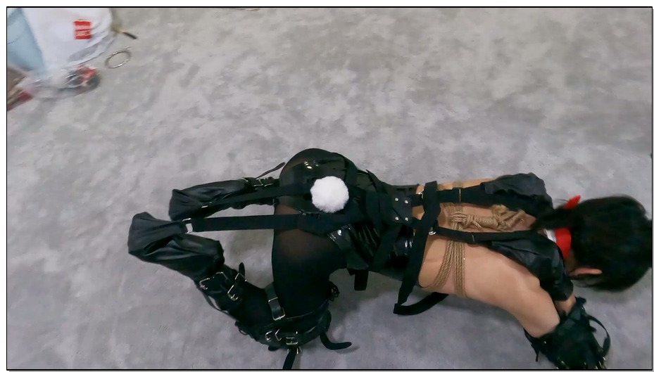 【面具男】来数数她GC了多少次 k9 兔女郎单手套高跟鞋玩具全开练习行走（伪娘）