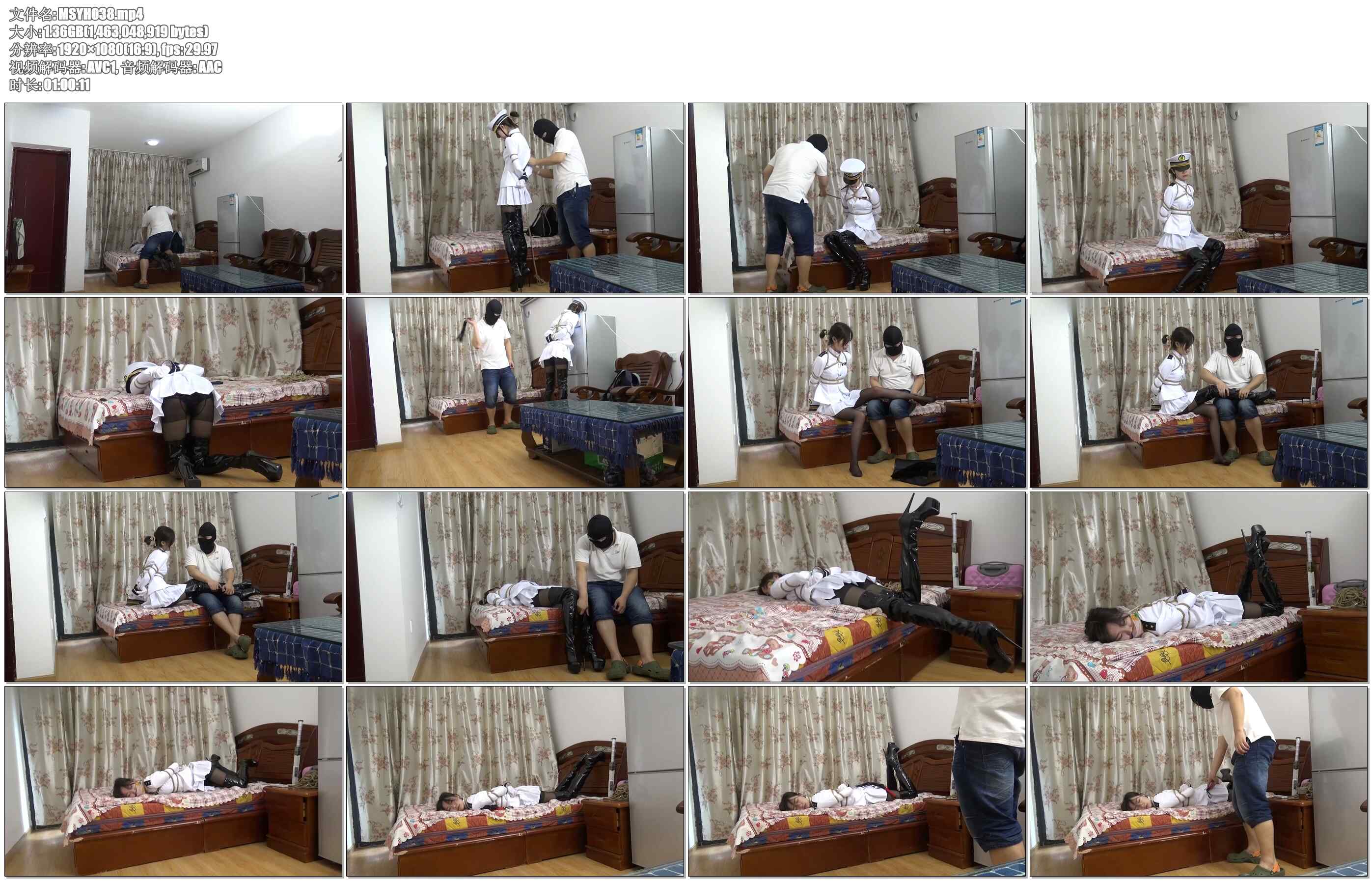 【美束映画】小鱼COS女提督 过膝长鞋五花捆绑