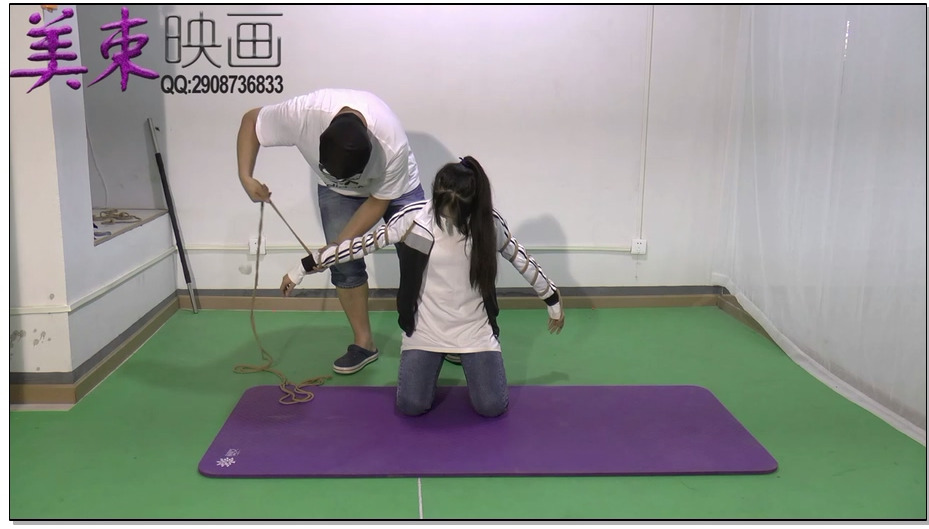 【美束映画】果果反扭，反铐，押解，五花大绑