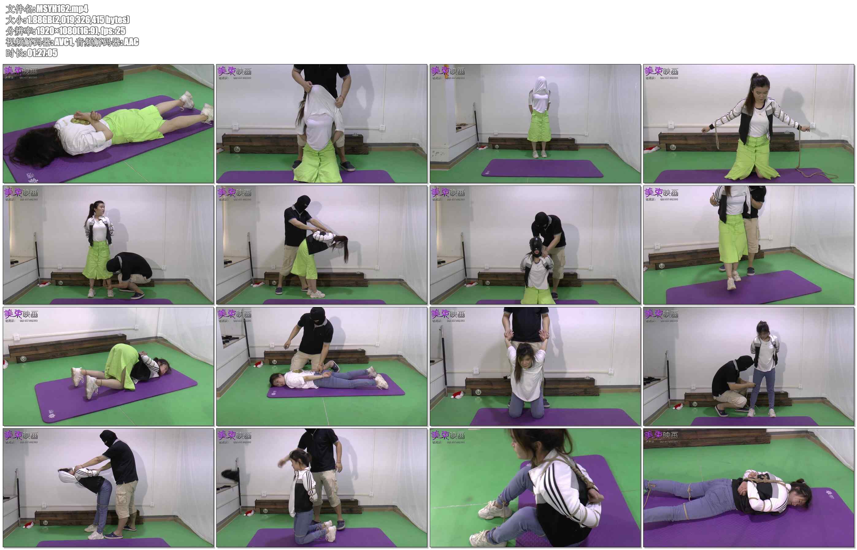 【美束映画】乔乔五花大绑，反铐，反扭，押解