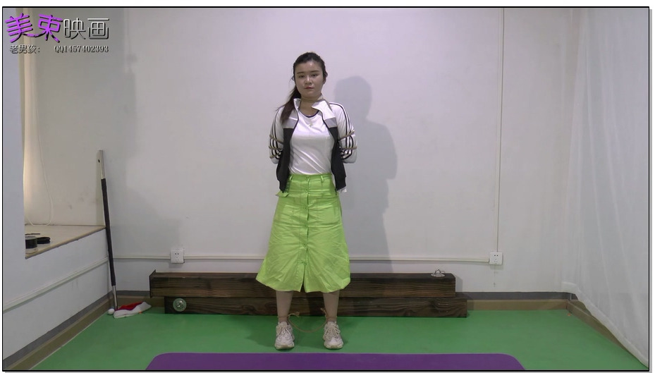 【美束映画】乔乔五花大绑，反铐，反扭，押解