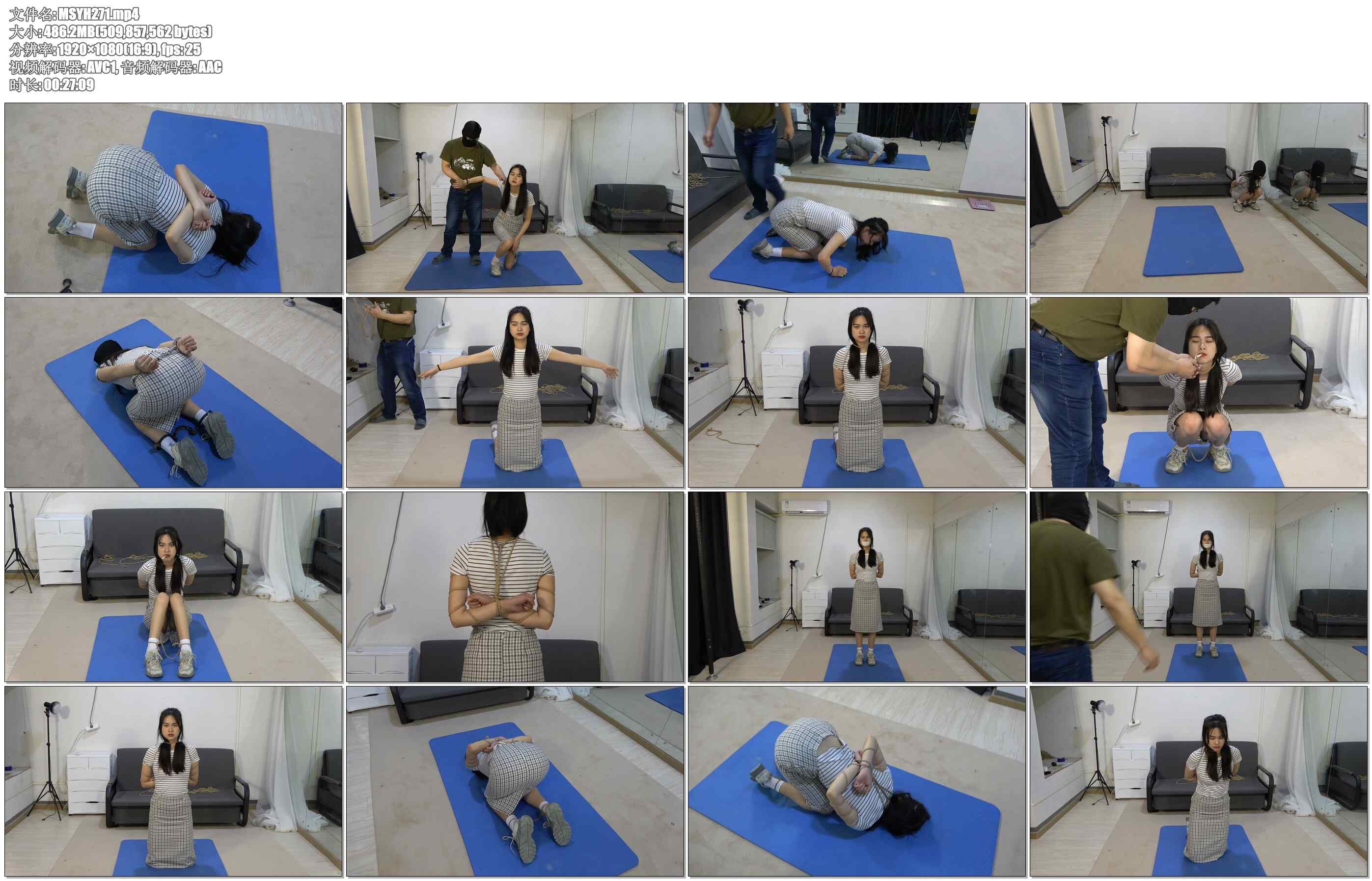 【美束映画】荣荣，邻家妹妹，清纯乖巧的样子很招人疼。反扭，手铐，脚镣，蒙头，堵嘴