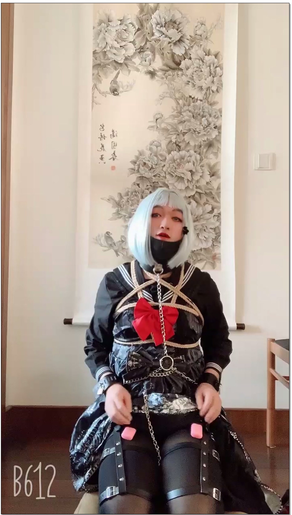 【saber大小姐】百折不挠的空银子，下一秒就是主人的狗狗 戴上项圈TD 主人来调教我 鞭..