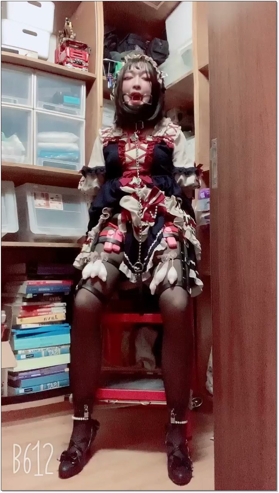 【saber大小姐】拘束着被挂上使用后的，令人浮想联翩，被关在小黑屋里，随主人使用