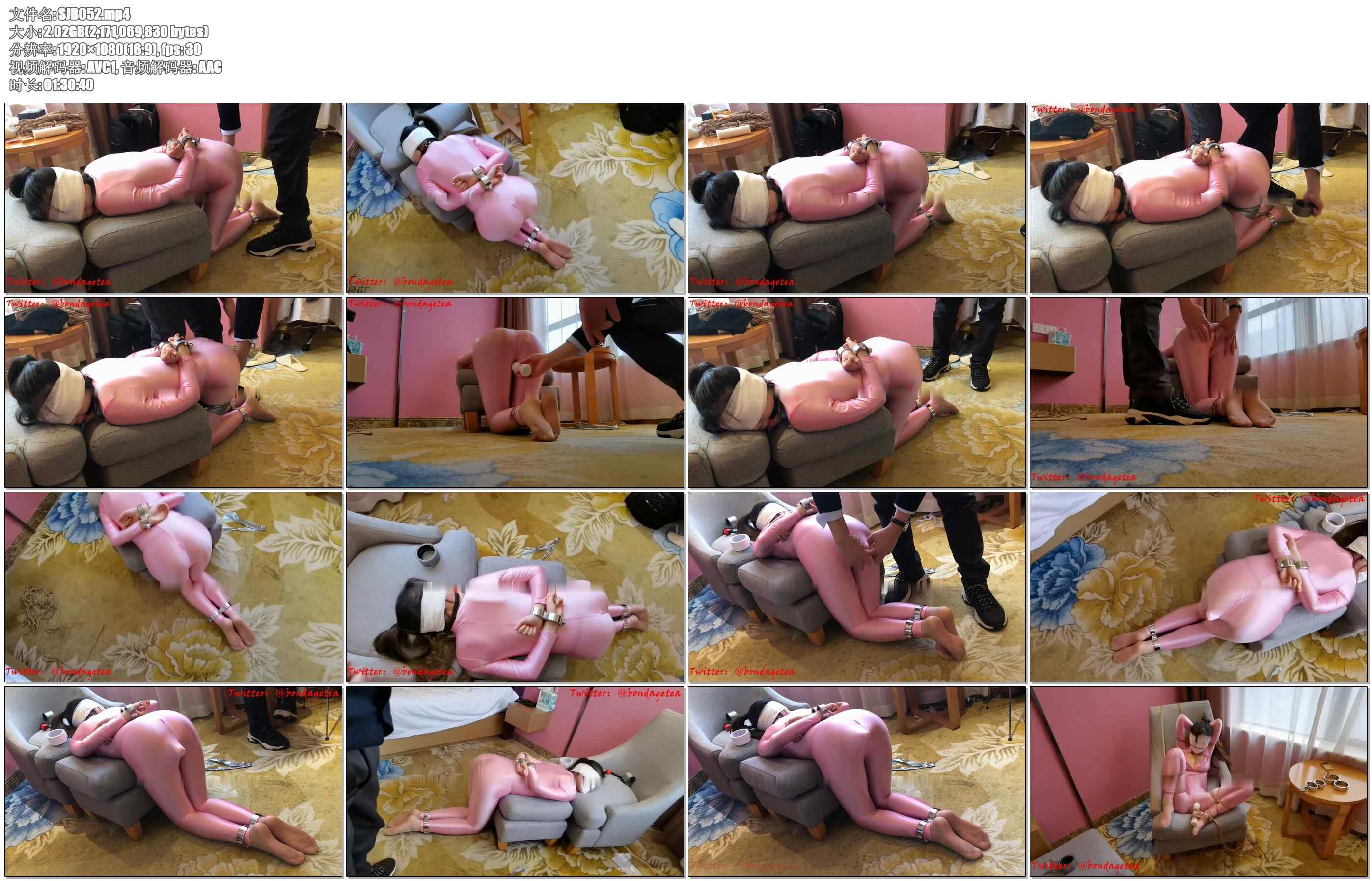 【绳精病】桃色诱惑 紧身连体衣裤里肉丝金属手脚固定SP挣扎无助TJ玩具奴隶自助按摩