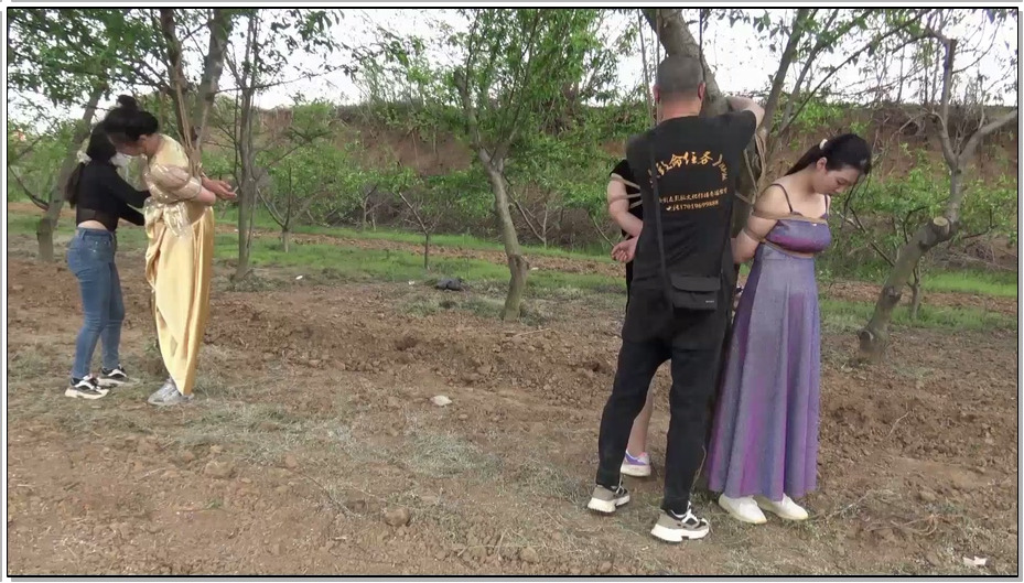 【胜景影视】捆绑带着三女M野游