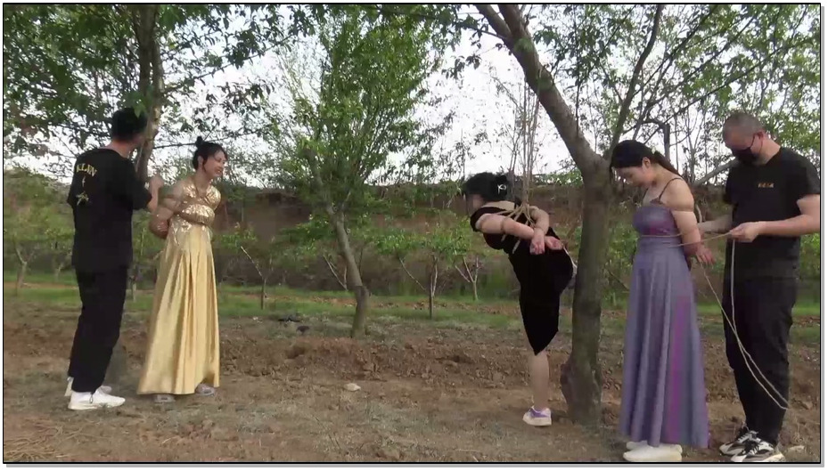 【胜景影视】捆绑带着三女M野游