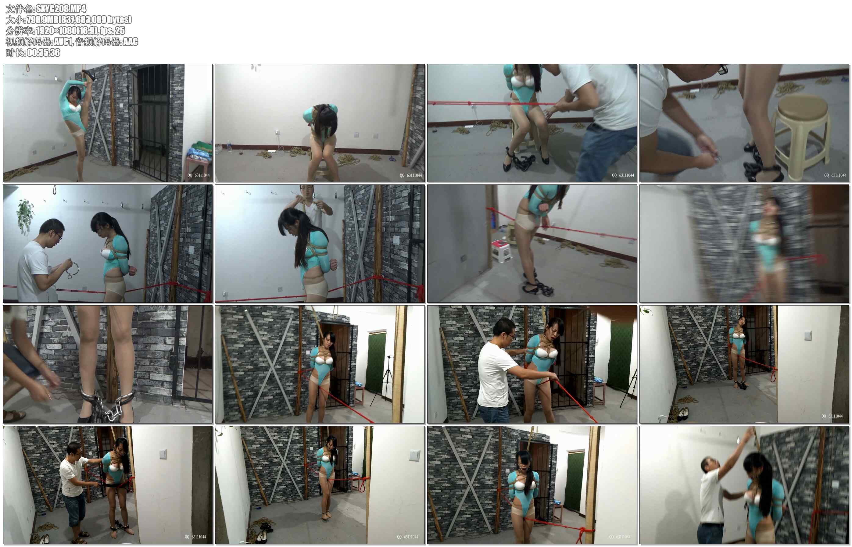 【随心原创】露露刑讯 15公斤重镣走绳 沉重脚镣艰难挪动 劲爆的身材 高吊的股绳 痛…