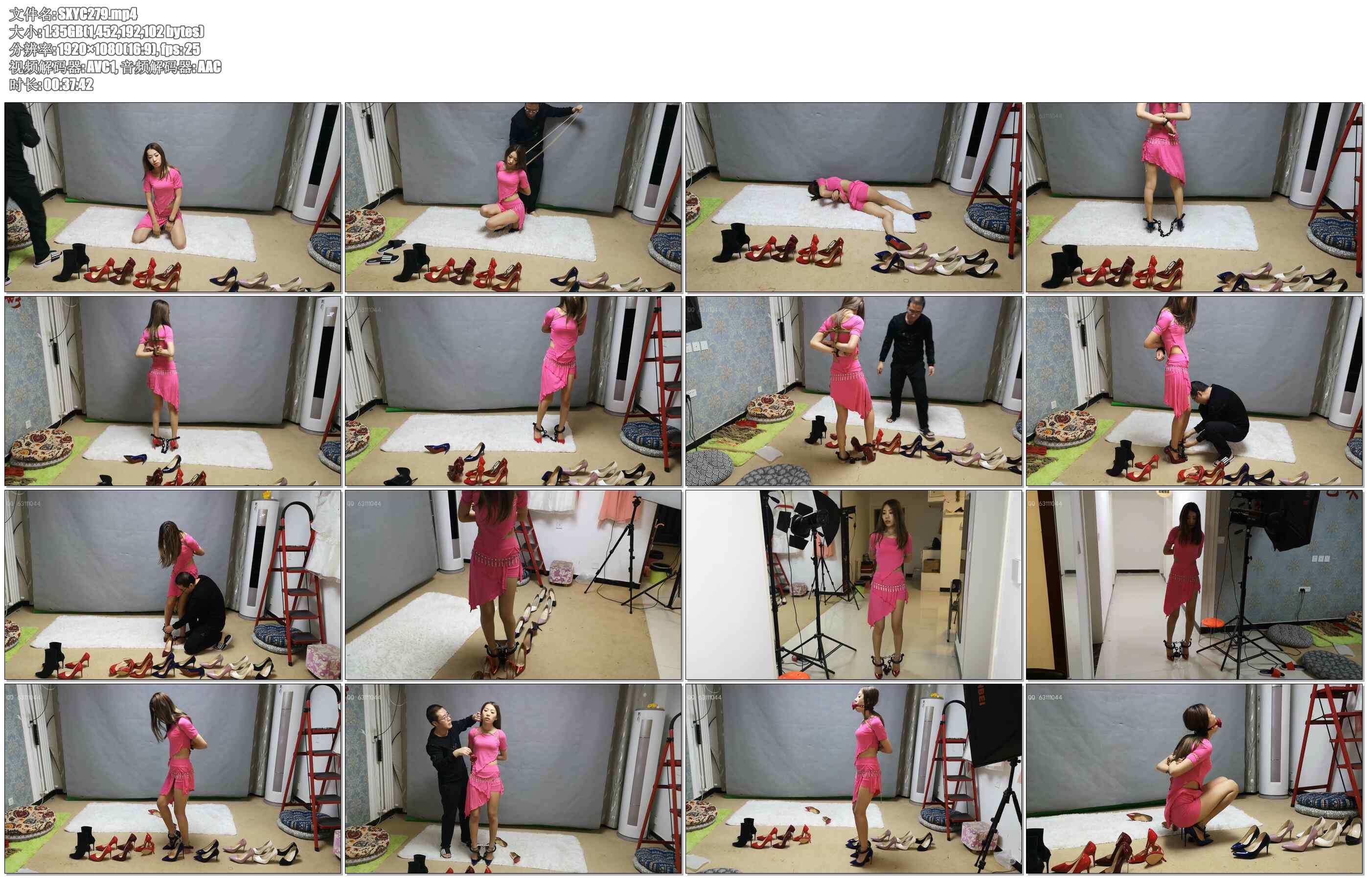 【随心原创】诺米 高跟鞋镣铐 专辑 玫瑰花口球捆绑