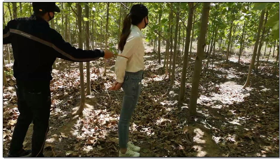 【随心原创】杨蕊 长腿 黄河边的五花 林荫小路拖撩行走