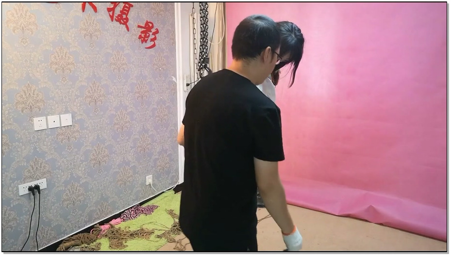 【随心原创】杨蕊 JK学生服 滑轮到吊 倒链拉起来的极限五花固定 白丝脚尖垫地