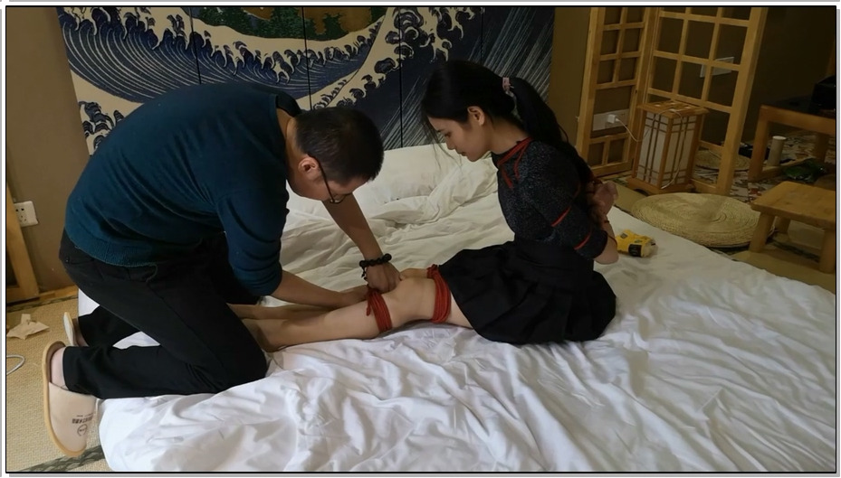 【随心原创】林夕 红绳五花紧缚 柜子放置