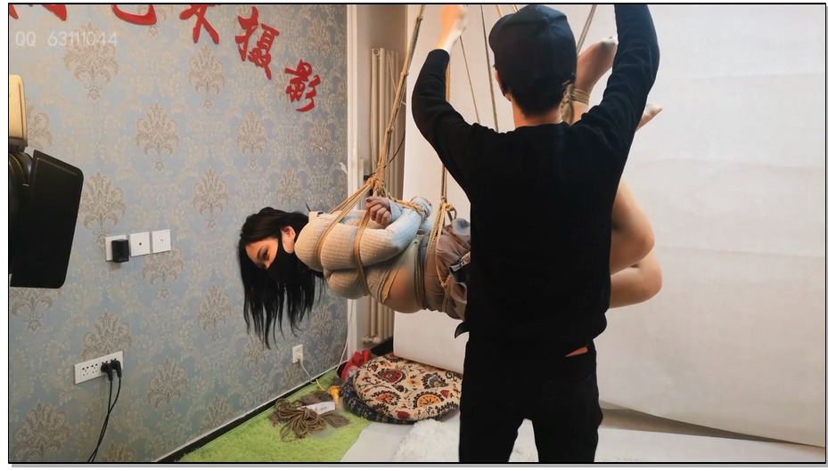 【束缘阁】王娅 五花 日式 吊绑 教程 鞭打