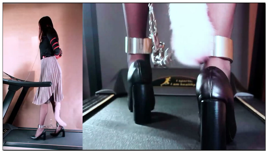 【私影映画】高跟鞋里的红豆与绳索铐镣口球在跑步机上-高跟遇到跑步机原创作品