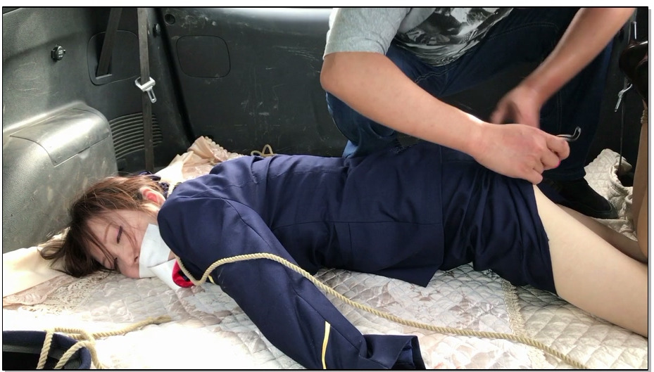 【手指的旋律】旋律受虐记 空姐的磨难之街头绑架篇，空姐装，肉丝，车内五花四马