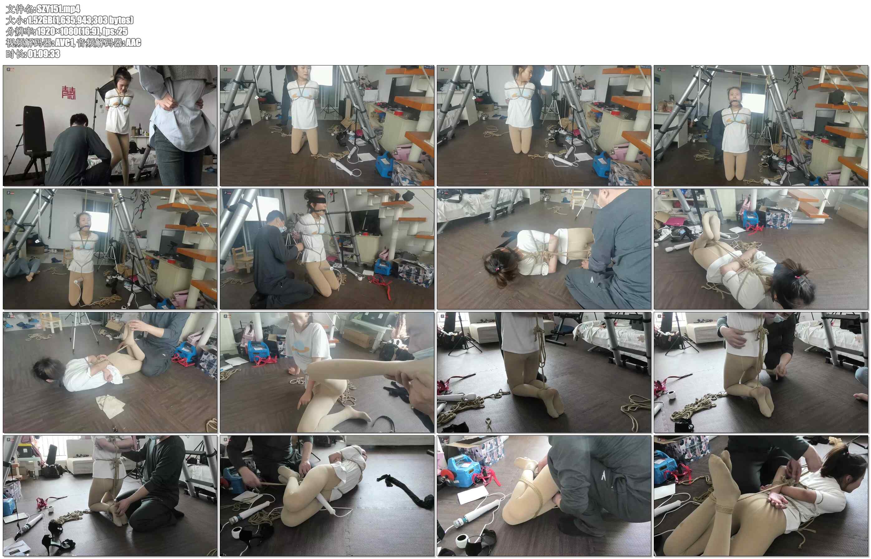 【绳之韵】薇薇1 勒颈，跪缚半吊，驷马，被迫GC初体验（片尾有福利）