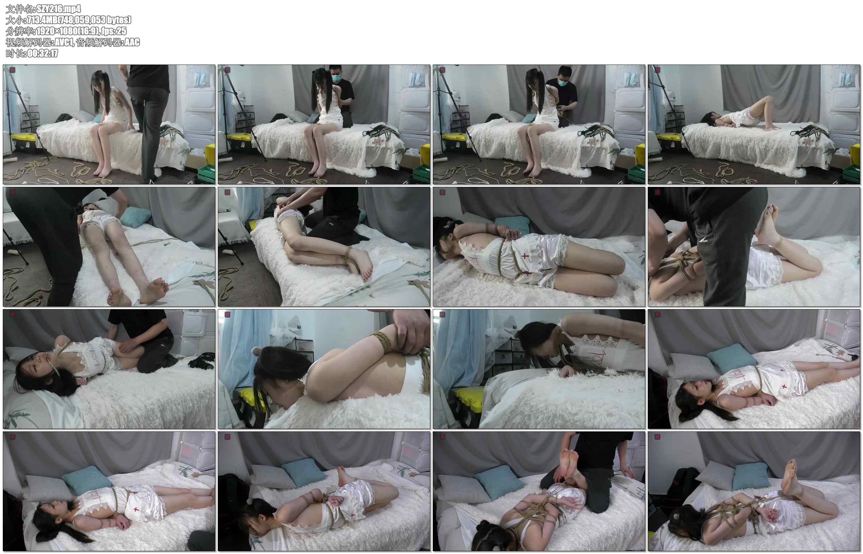 【绳之韵】元气美少女小呆，勇敢挑战尺度底线：美足驷马、勒嘴、挑逗TK、各种喊叫、挣…