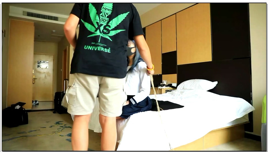 【绳之韵】灵儿，靓丽小绳奴的捆绑之约，自己带上手铐、脚镣睡觉、跪迎绳主、各种捆绑…