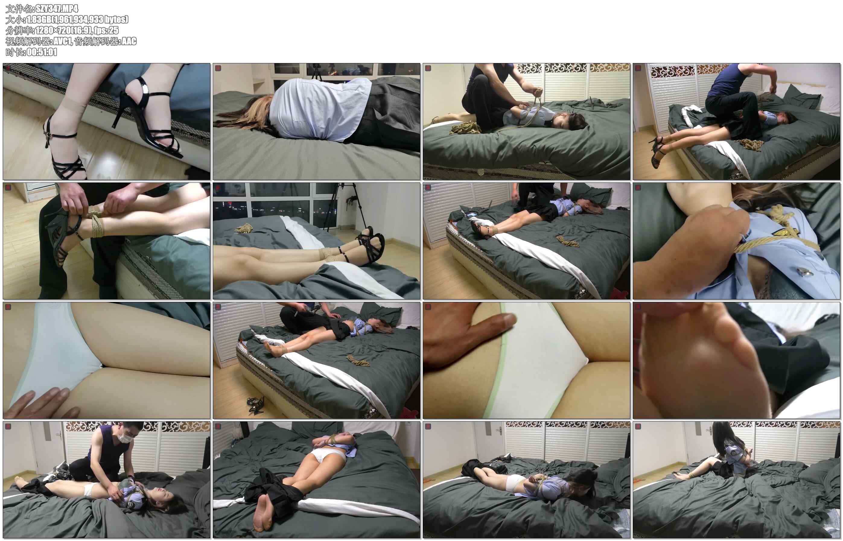 【绳之韵】小九妹微剧情，悲催的女JH：美女JH被蓄意报复的歹徒偷偷打晕，带到一个陌生..
