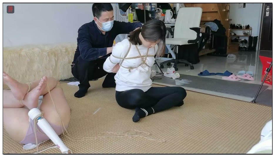【绳之韵】小凡、瑾瑜，双人捆绑、穿了一天的原味袜、双人双棒、TK，强高